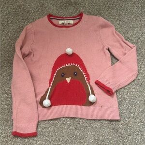 Mini Boden Pink Knit Robin Sweater 5/6Yrs